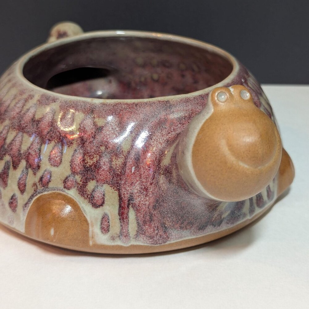 Mid-Century Turtle Planter / David Stewart Lion's Valley Art Pottery / Stoneware